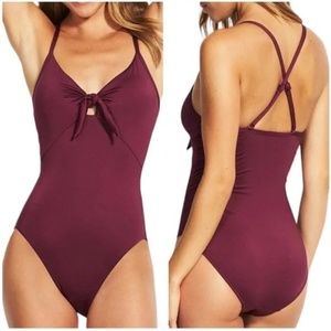 Seafolly Sweetheart Tie Front One Piece Swimsuit
